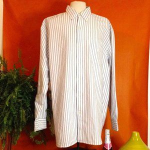 Mens 3XLT Striped Chaps Button Down Collar Shirt